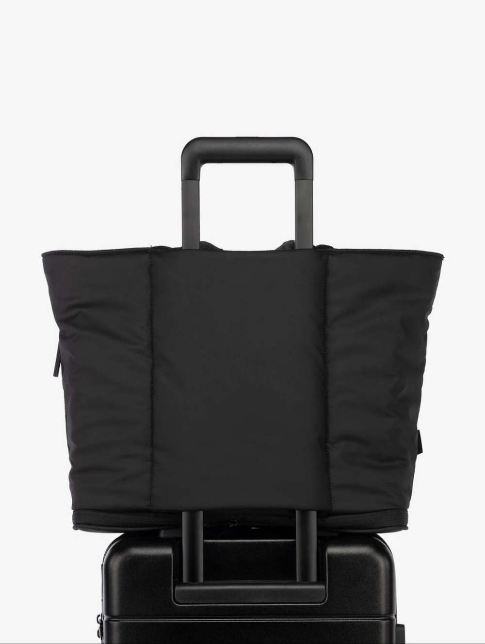 Luka Expandable Laptop Tote in Matte Black - Picture 3 of 16
